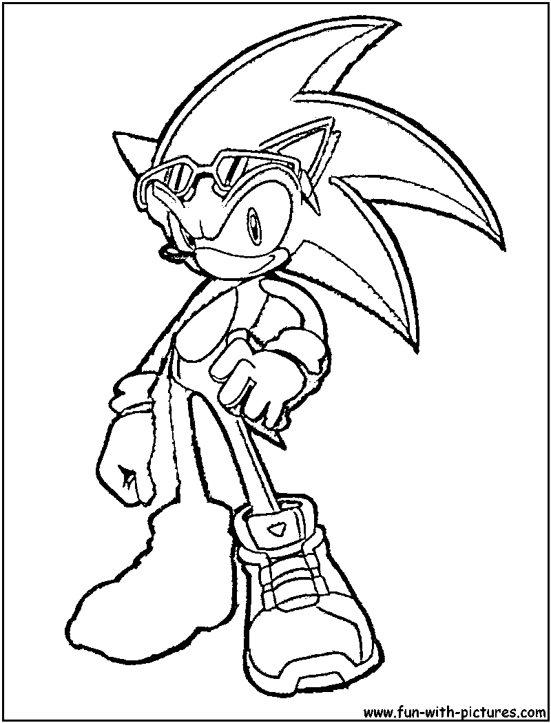 Sonic the hedgehog coloring page