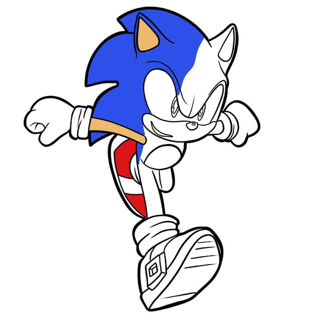 Sonic the hedgehog coloring page free printable