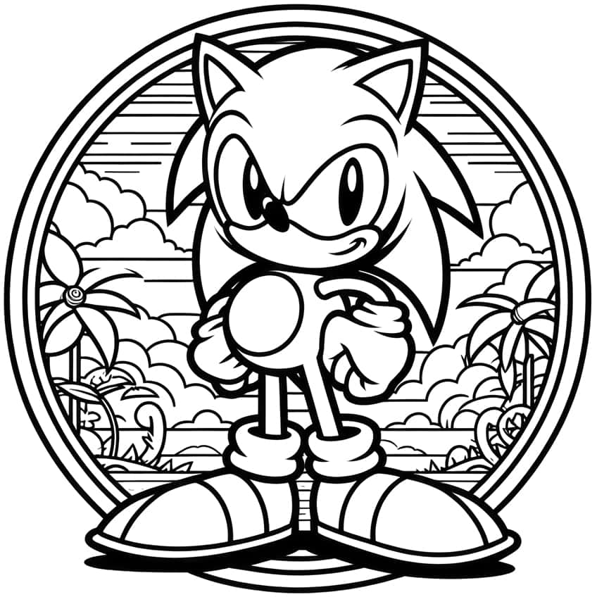 Sonic the hedgehog coloring pages