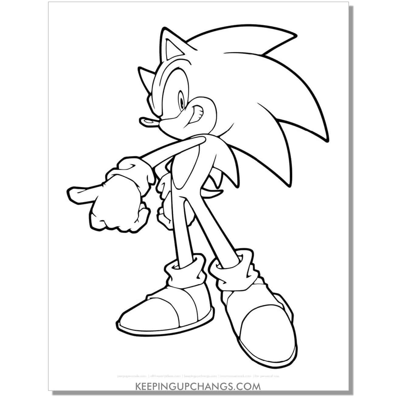 Free sonic the hedgehog coloring pages popular printables