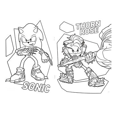 Official sonic prime colouring book pages creative activity for kids ages