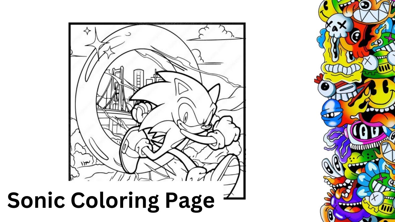 Sonic coloring pages drawing coloring