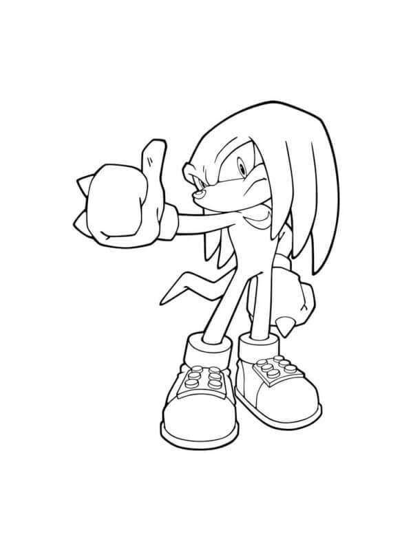 Normal knuckles coloring page