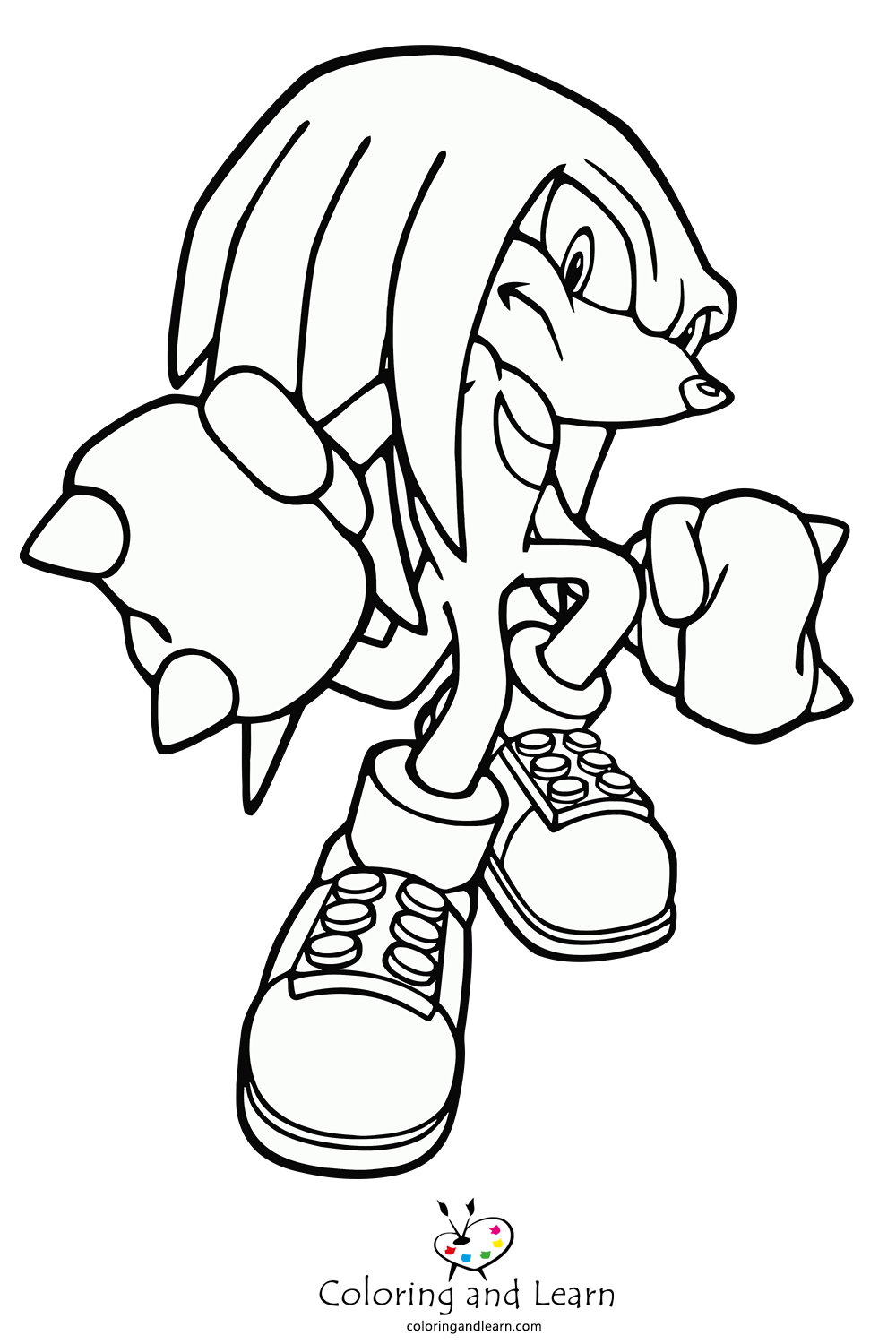 Knuckles coloring pages rcoloringpages
