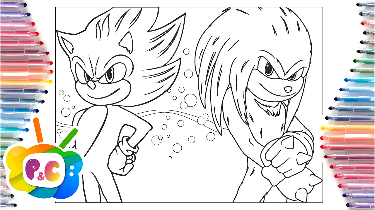 Sonic and knuckles coloring pagessonic predictions cartoon