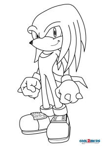 Free printable knuckles the echidna coloring pages for kids