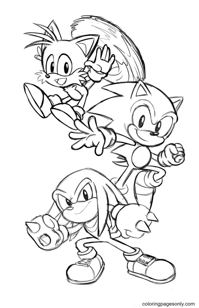 Knuckles coloring pages