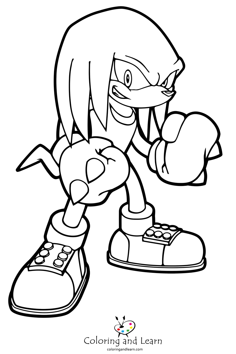 Knuckles coloring pages