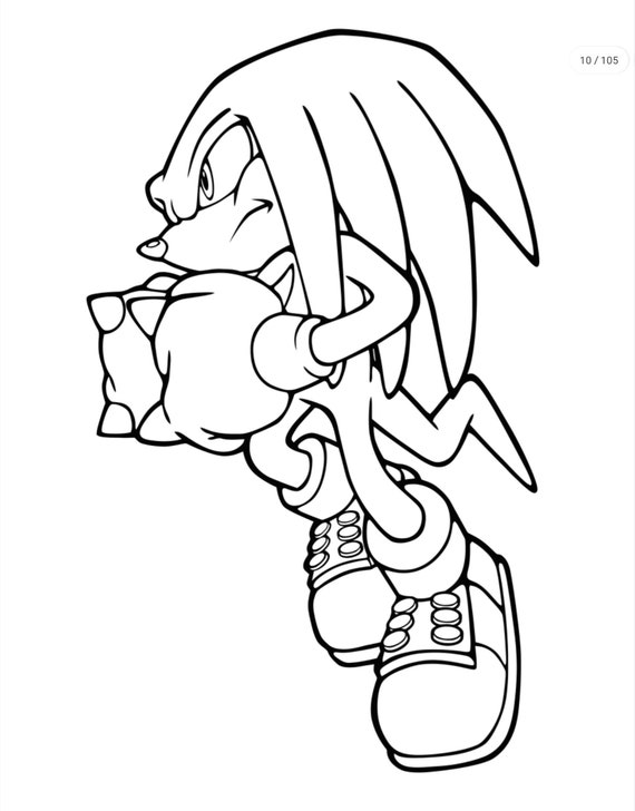 Sonic coloring pages pictures digital download