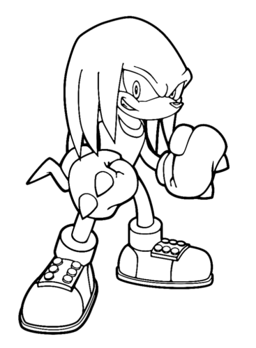 Sonic knuckles coloring page