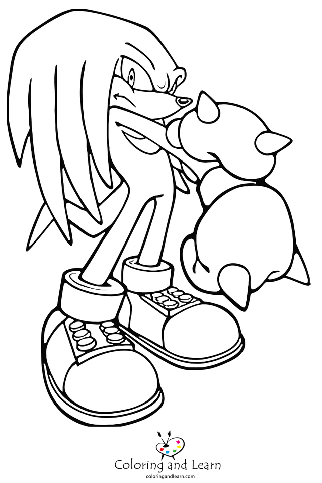 Knuckles coloring pages rcoloringpages