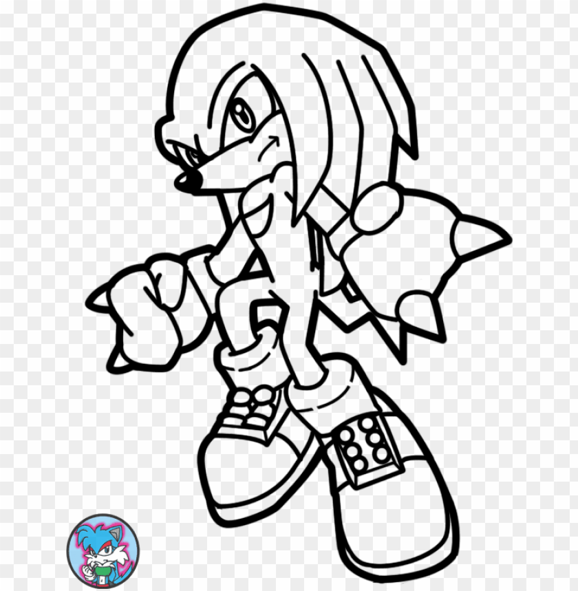 Sonic the hedgehog coloring pages knuckles png transparent with clear background id