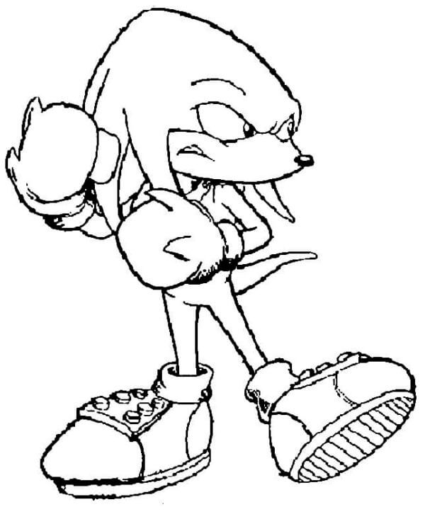 Basic drawing knuckles coloring page