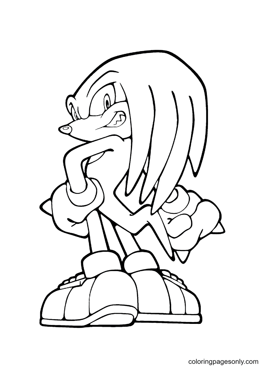 Knuckles coloring pages