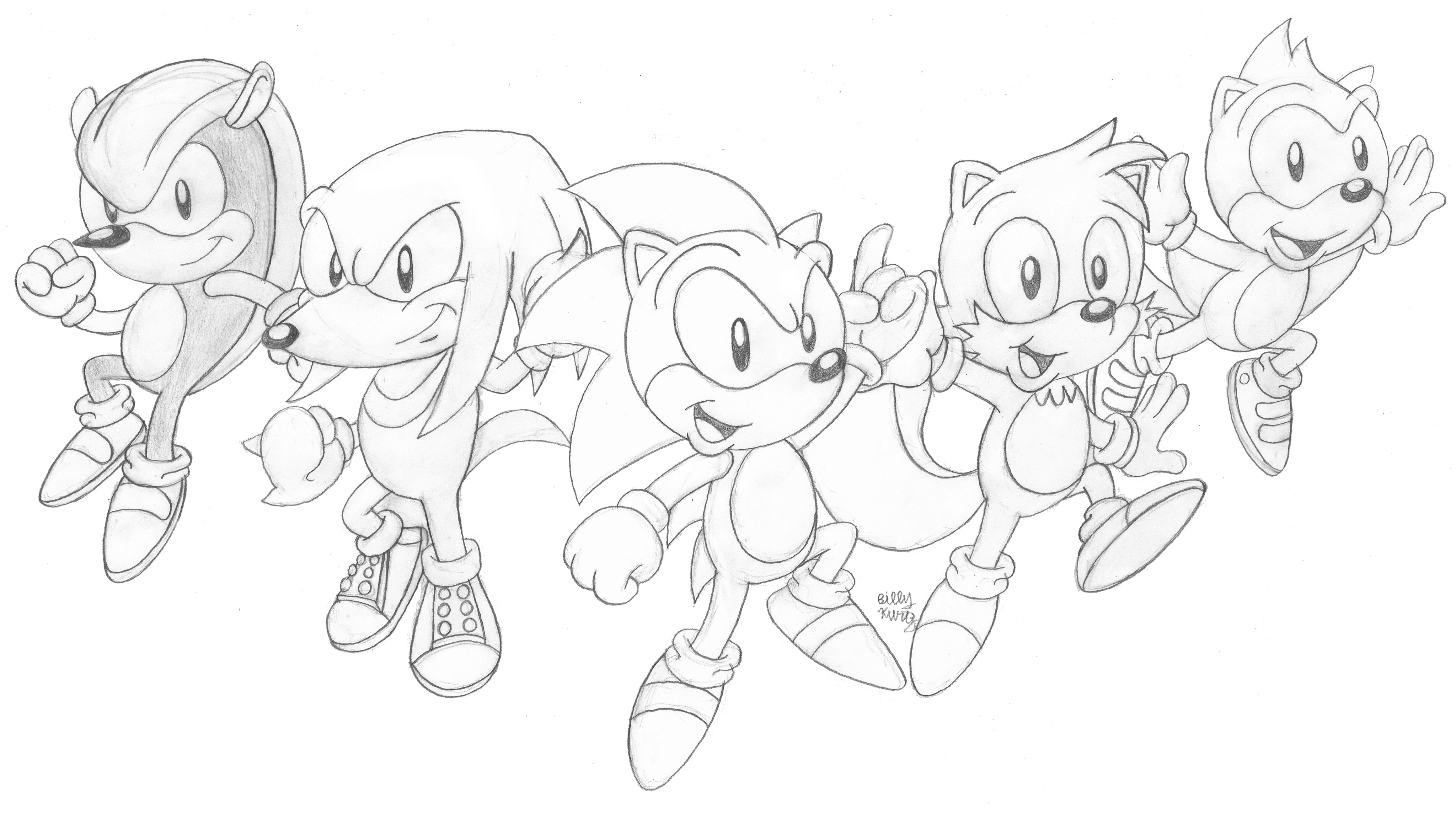 Billy k on x sketched all these badnik busting heroes today i literally have sonic mania sonicthehedgehog sonicmania httpstcodlffggnddr x