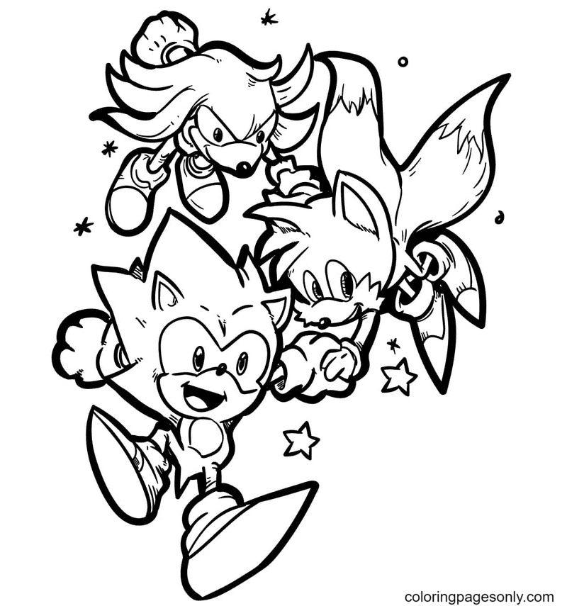 Sonic coloring pages