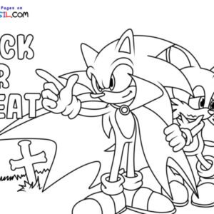 Sonic halloween coloring pages printable for free download