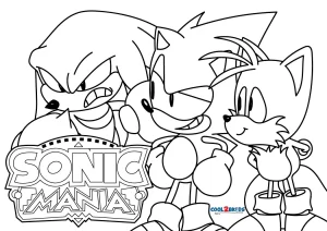 Free printable sonic mania coloring pages for kids