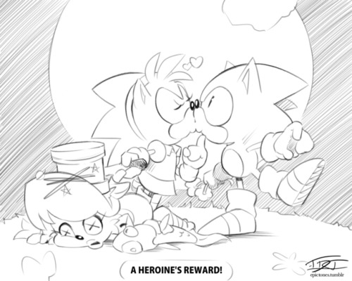 Tonr on â missioned sketch for teenflash a sonic