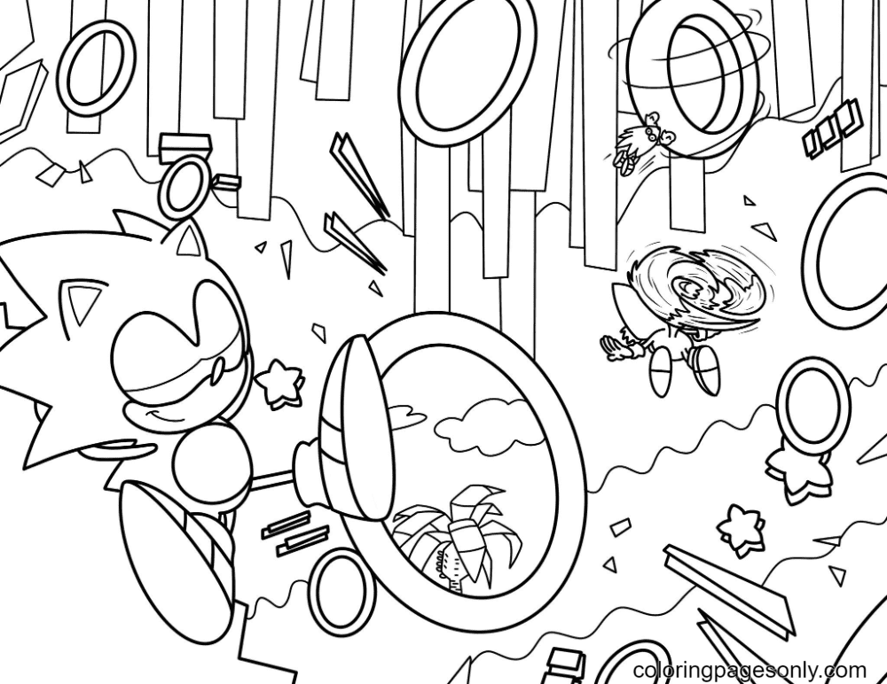 Sonic coloring pages printable for free download