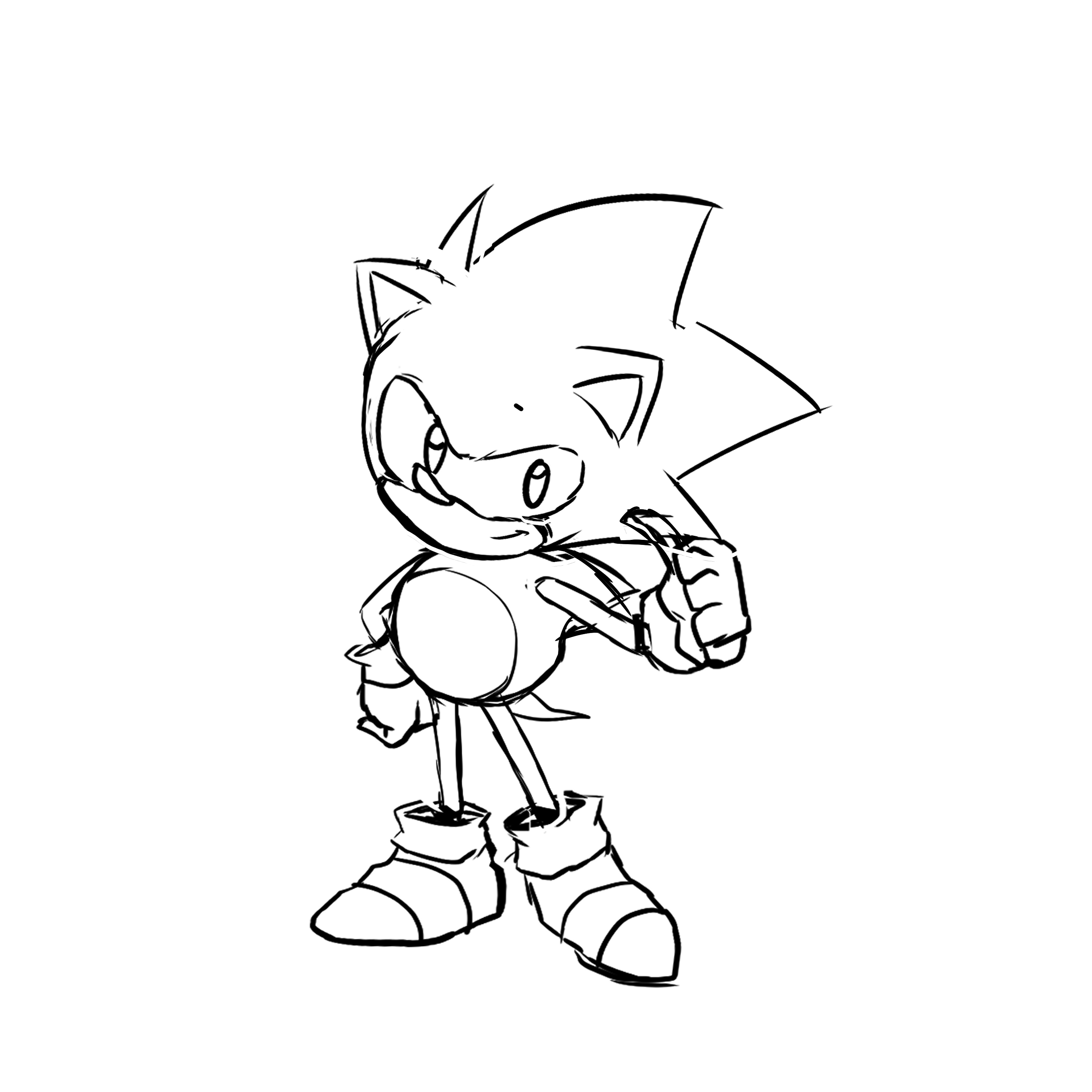 Trying to draw classic sonic attempt no rsonicthehedgehog