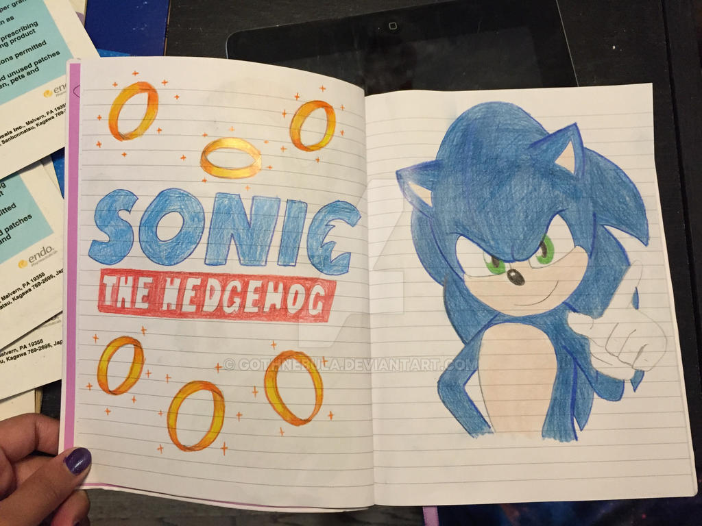 Sonic the hedgehog movie coloring sketch by gothnebula on