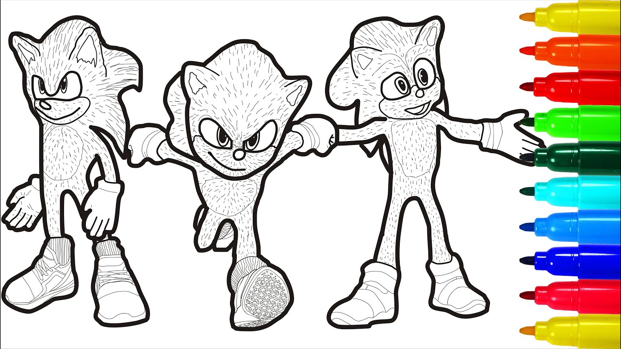 Sonic the hedgehog coloring pages sonic the hedgehog coloring pages colored markers