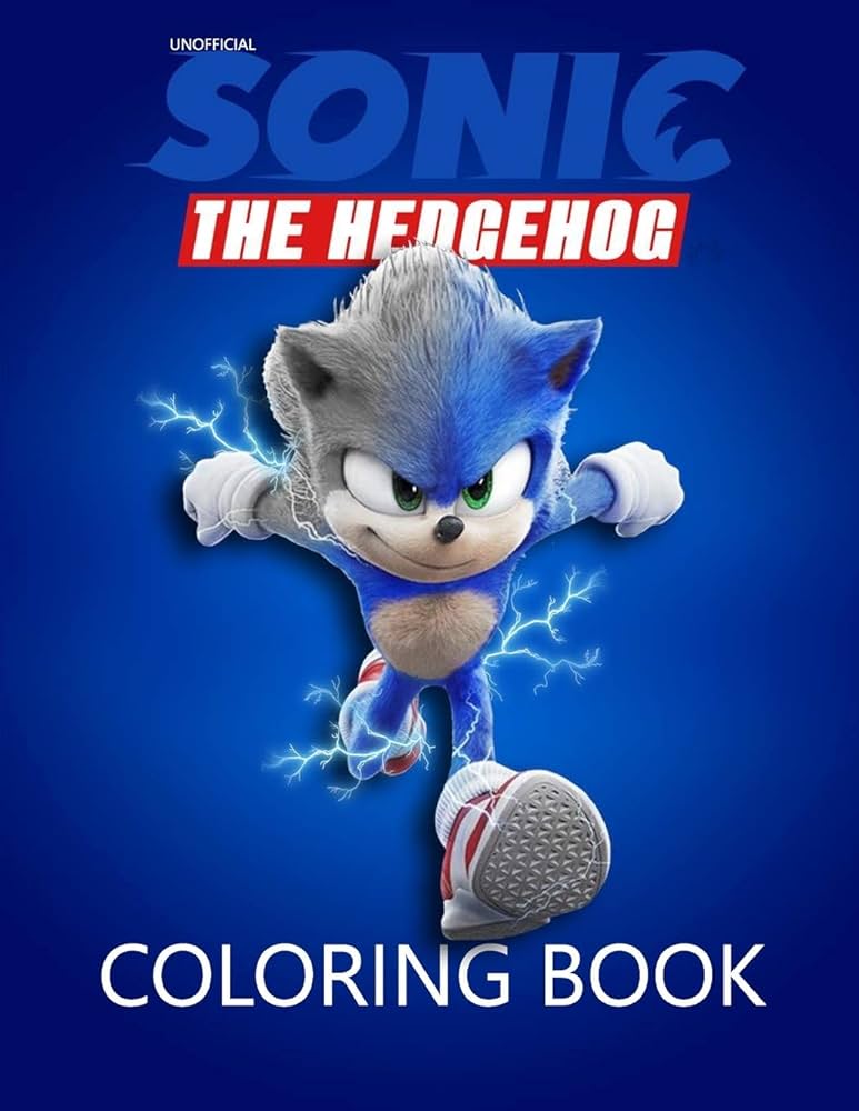 Sonic the hedgehog coloring book sonic movie coloring book for kids and adult with beautiful illustrations unofficial by color rich