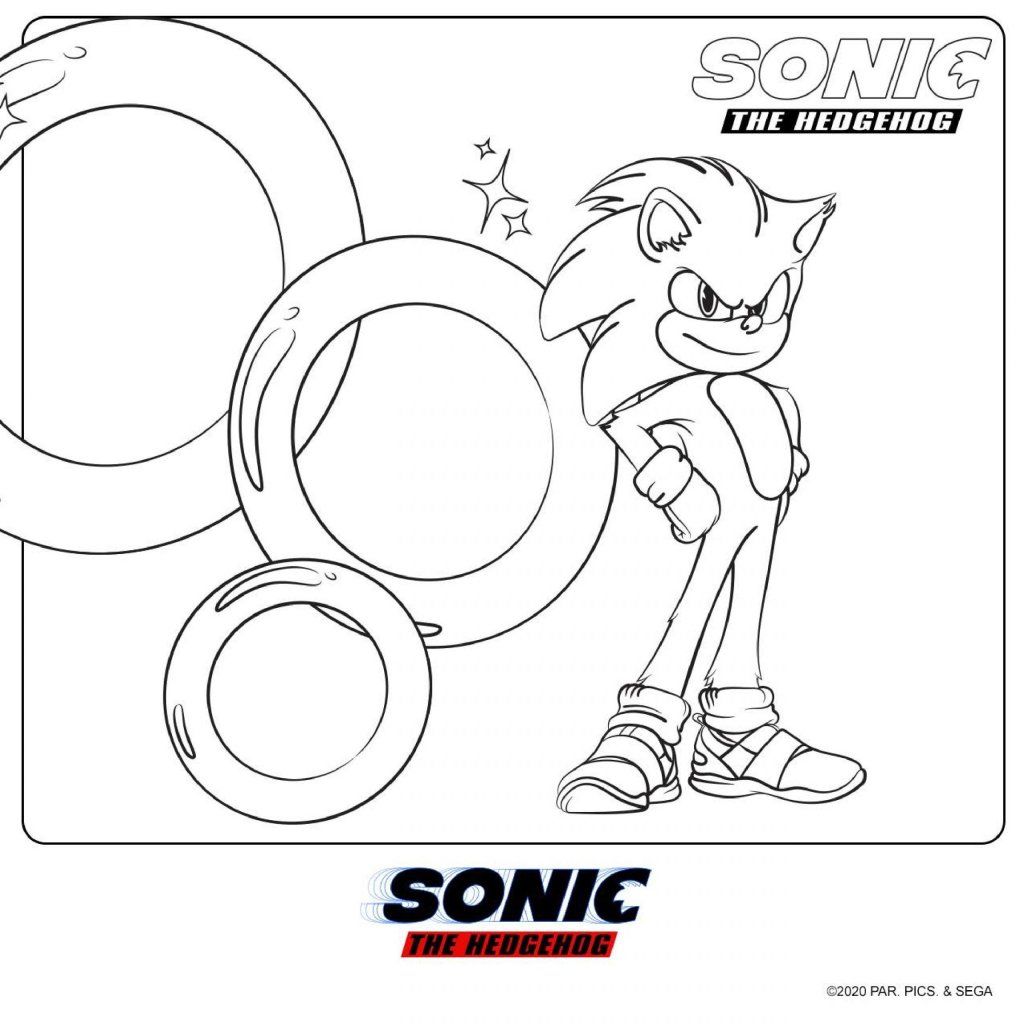 Sonic the hedgehog movie printables hedgehog colors hedgehog movie coloring pages