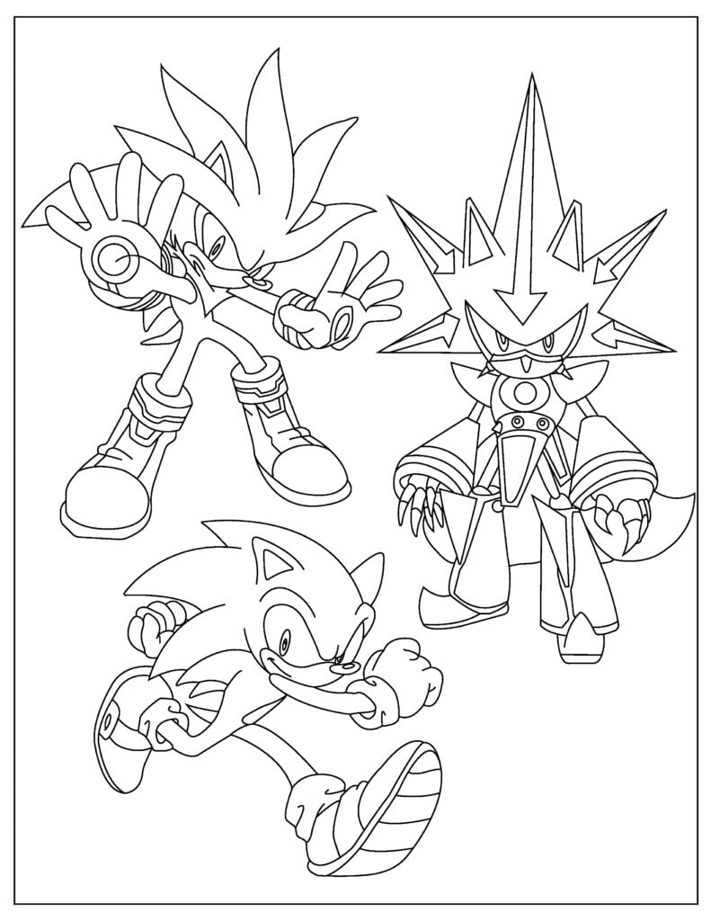 Free sonic coloring pages your kids will love download pdfs