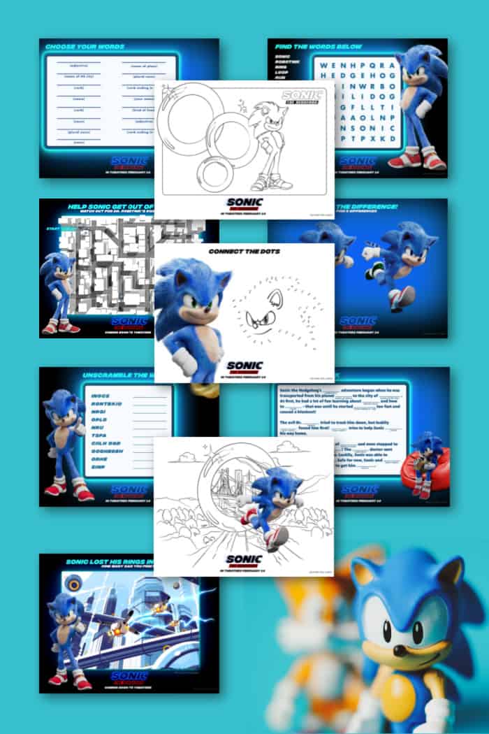 Printable sonic the hedgehog coloring pages