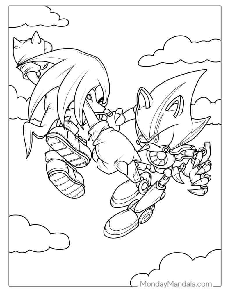 Sonic coloring pages free pdf printables