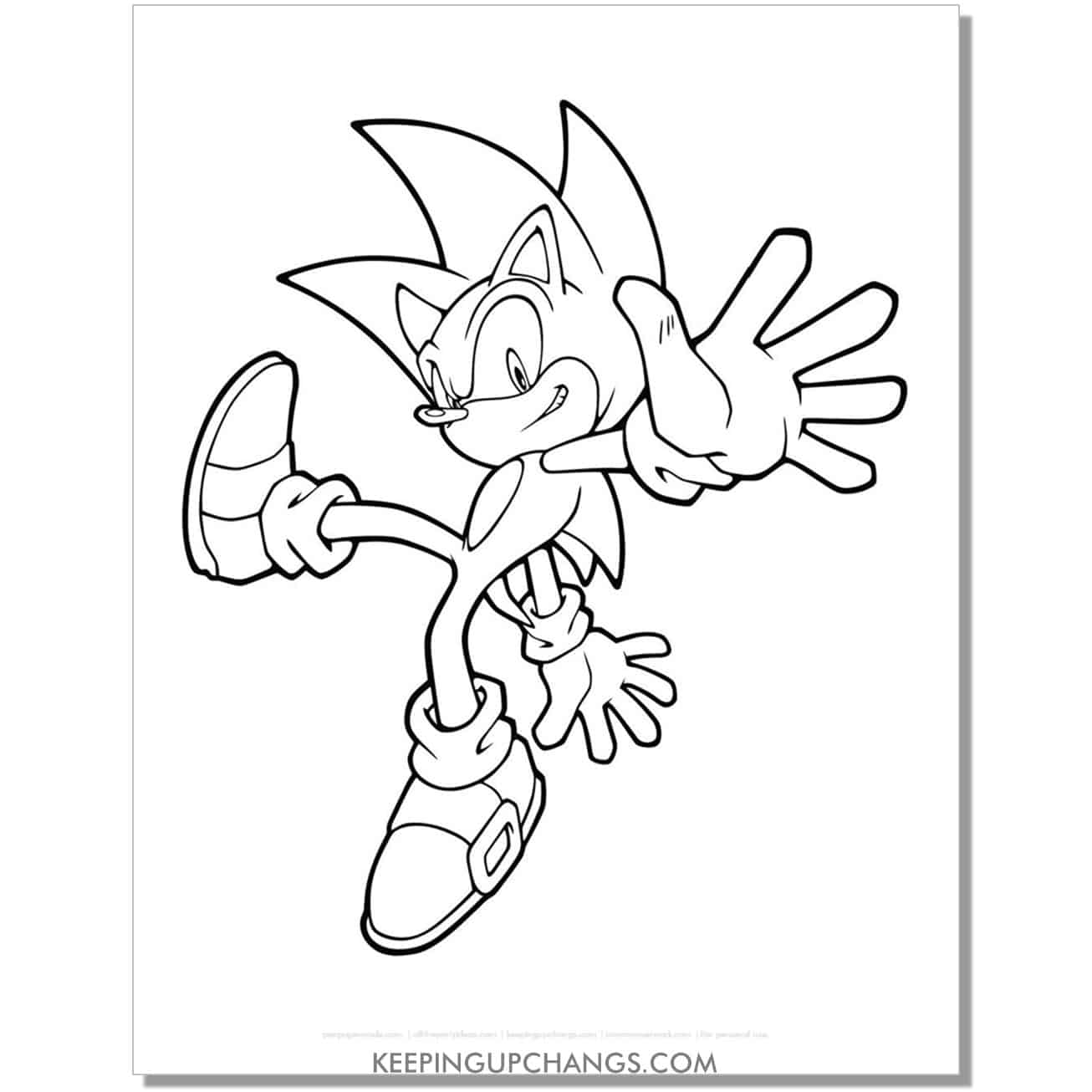 Free sonic the hedgehog coloring pages popular printables