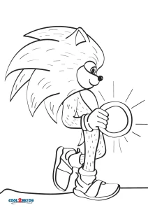 Printable sonic coloring pages for kids