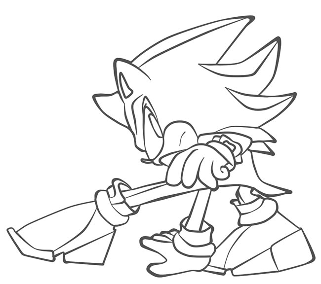 Desenhos do shadow sonic para imprimir e colorirpintar sonic shadow colorir