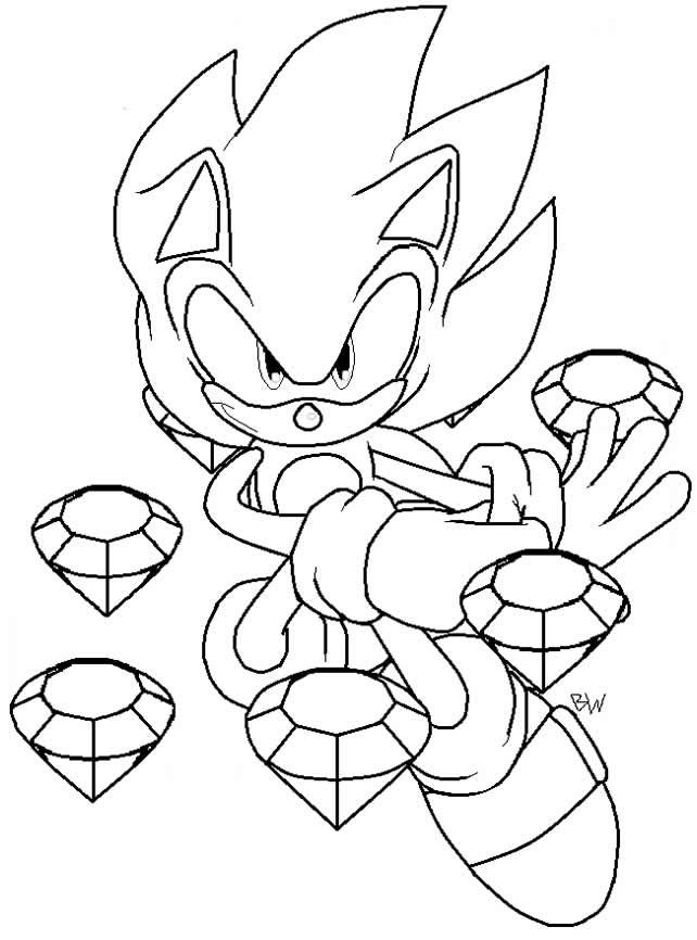 Denhos de sonic para colorir