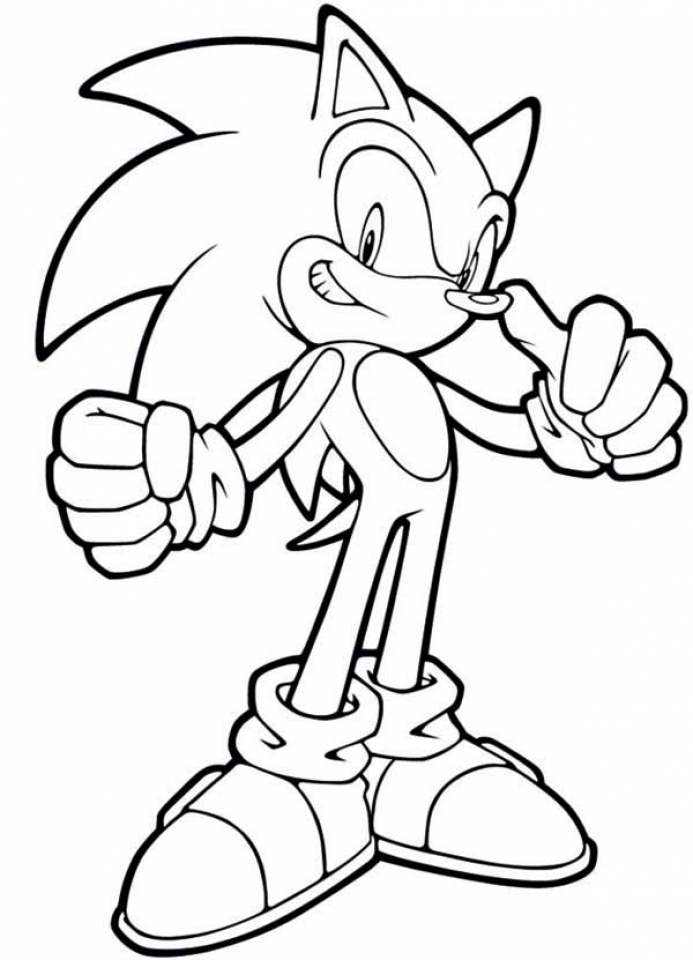 Get this free sonic coloring pages