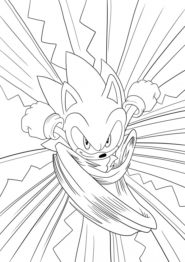 Classic sonic coloring pages