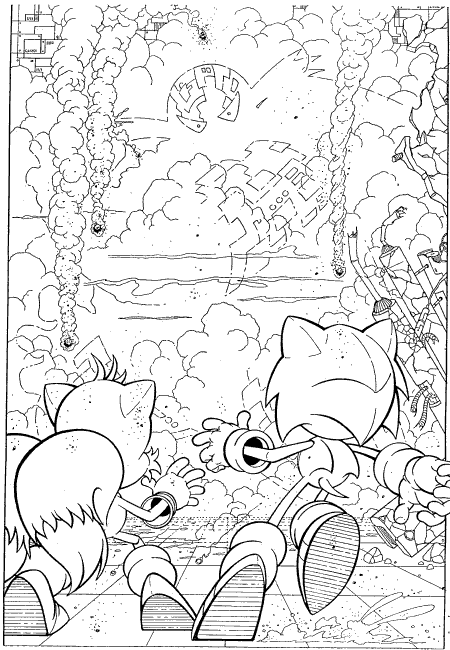 Sonic coloring pages