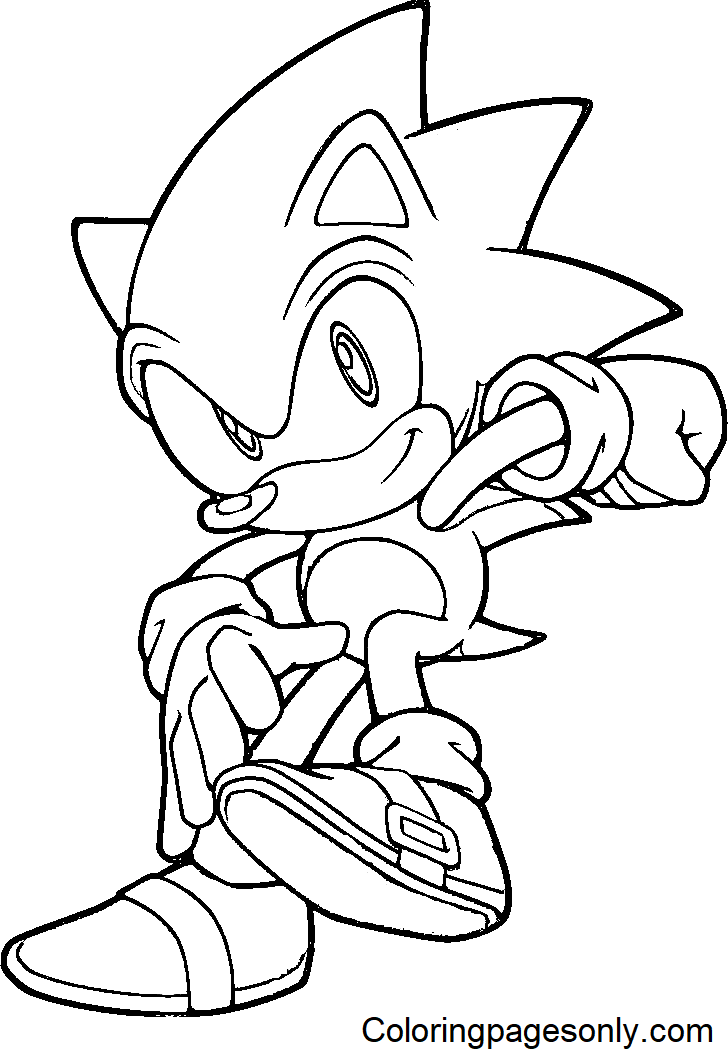 Free printable sonic coloring page