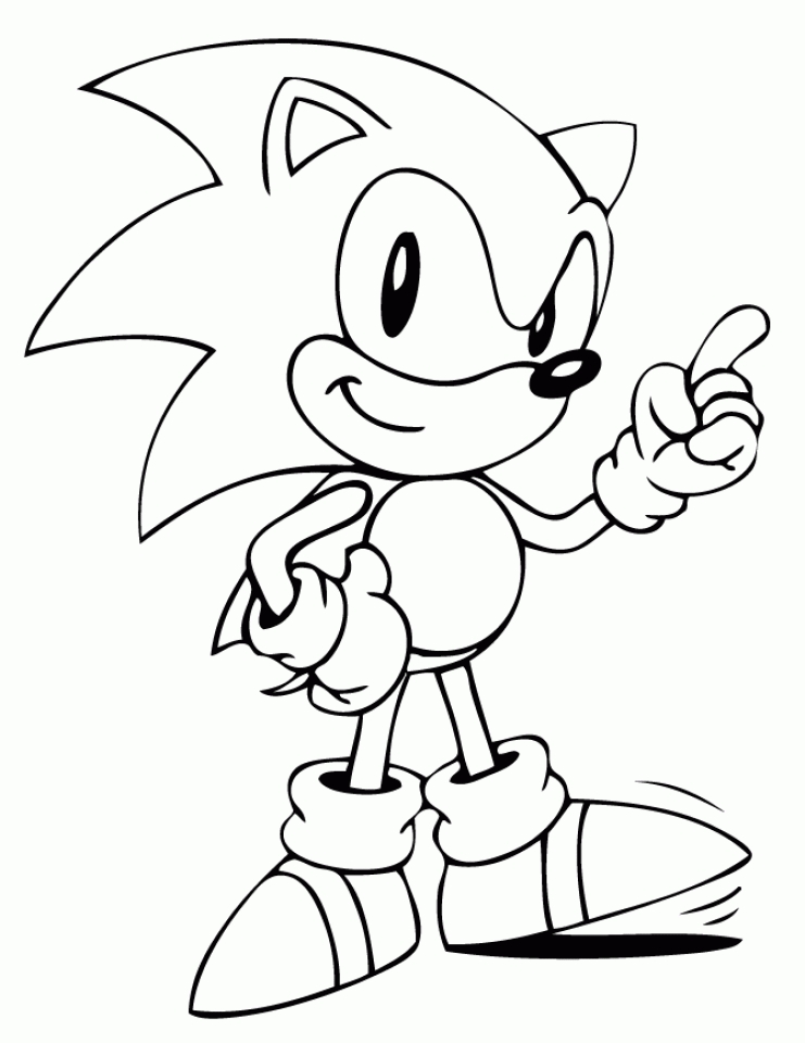 Get this free sonic coloring pages