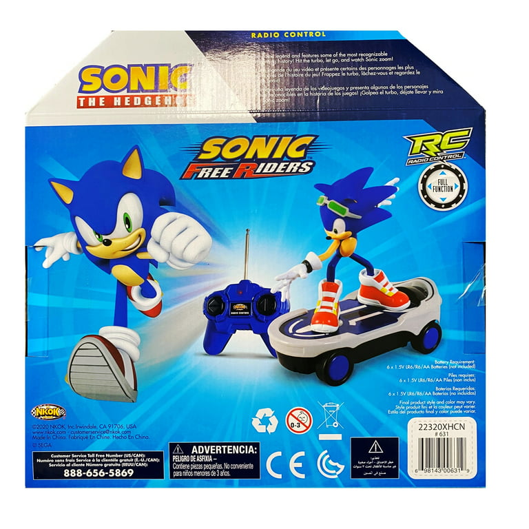 Nkok sonic free rider sonic the hedgehog rc skateboard toy remote control new in box