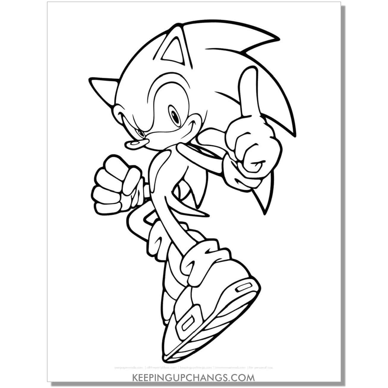 Free sonic the hedgehog coloring pages popular printables