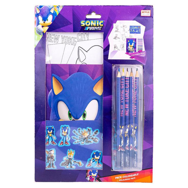 Sonic prime louring stationery set stationery set stationery purple