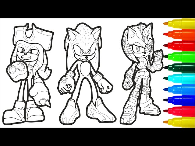 Sonic prie coloring pages