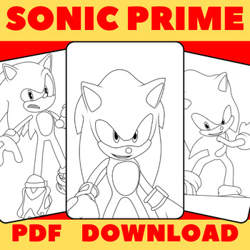 Sonic prime coloring pages for students preschool pre