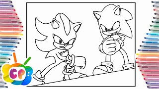 Sonic prie coloring page prie sonic with shadow coloring tobu