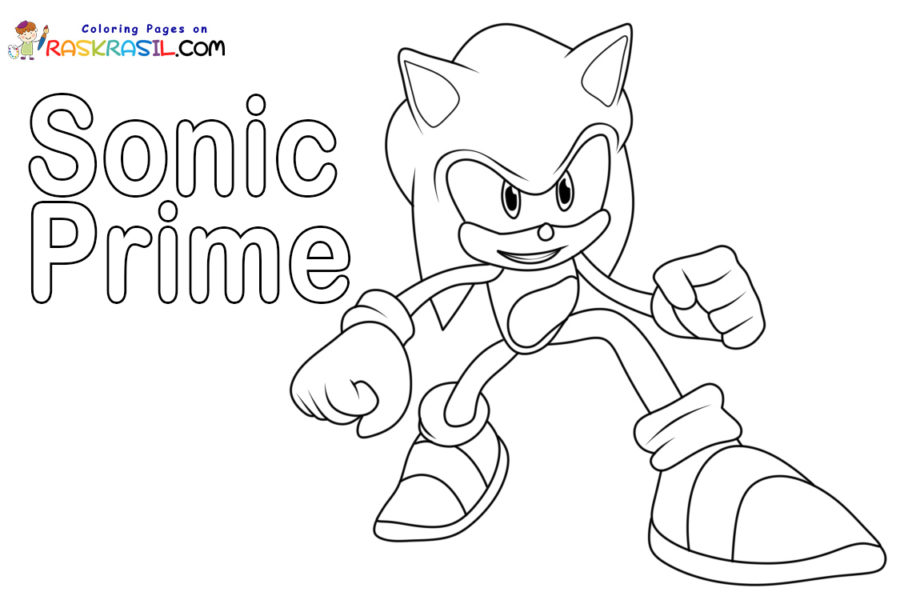 Sonic prime coloring pages