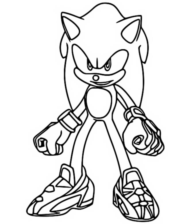 Coloring page sonic prime sonic the hedgehog