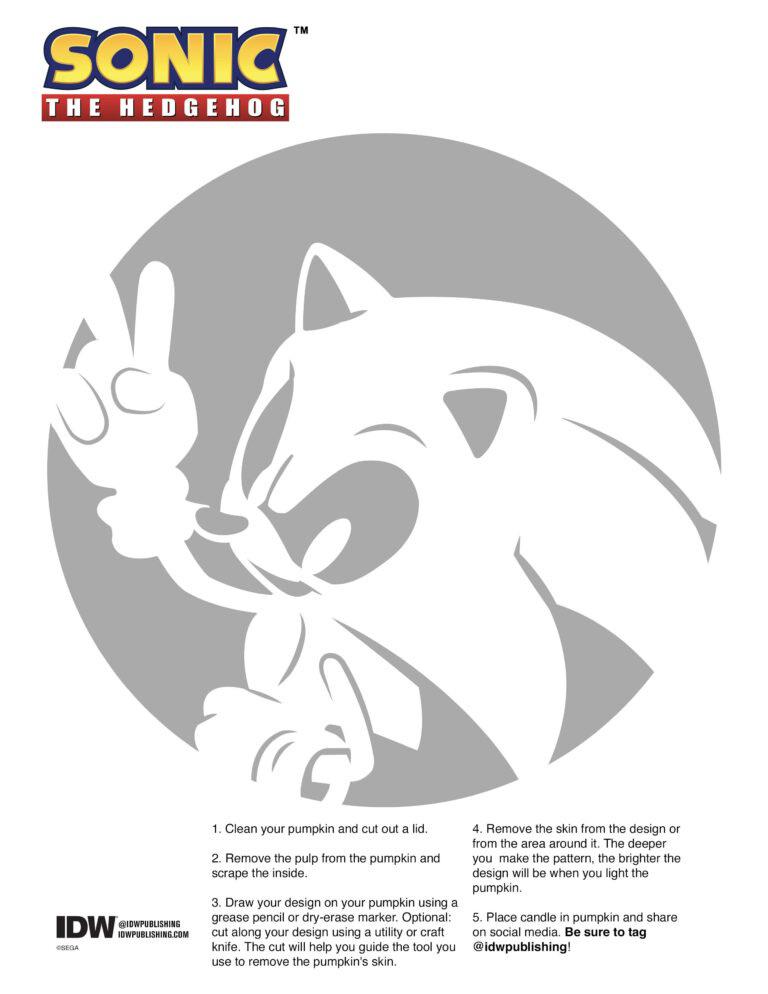 Pumpkin stencil courtesy of idw rsonicthehedgehog